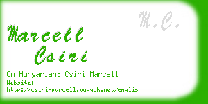 marcell csiri business card